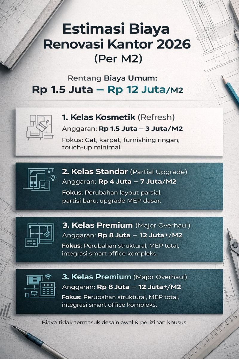 Infografik Estimasi Biaya Renovasi Kantor 2026