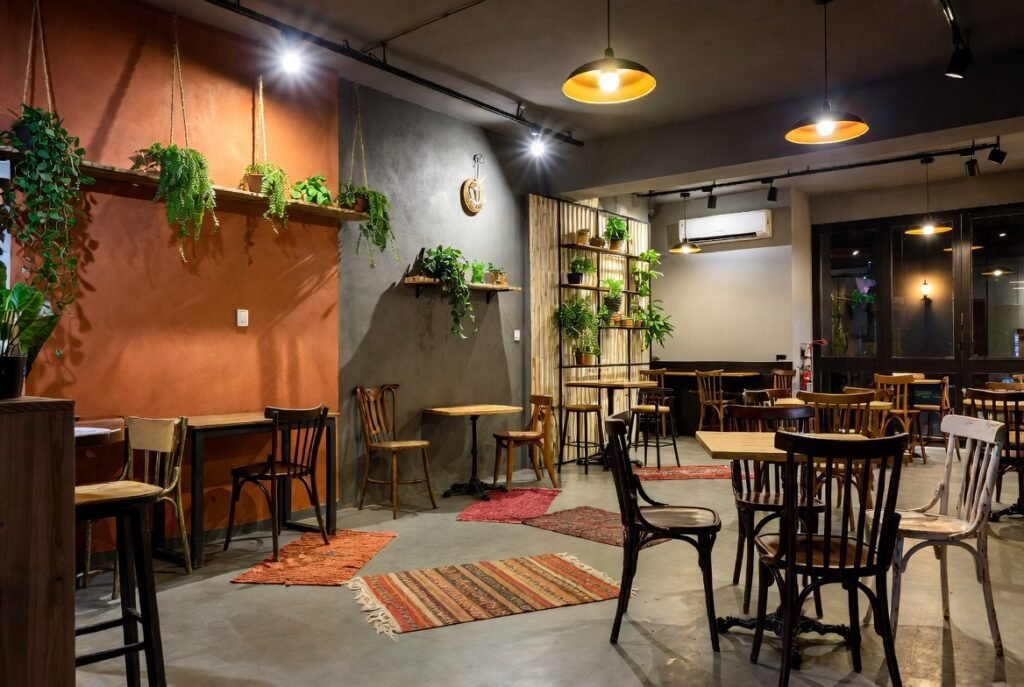 Desain Interior Cafe Pemanfaatan 'Barang Bekas' dan DIY Estetika Tinggi