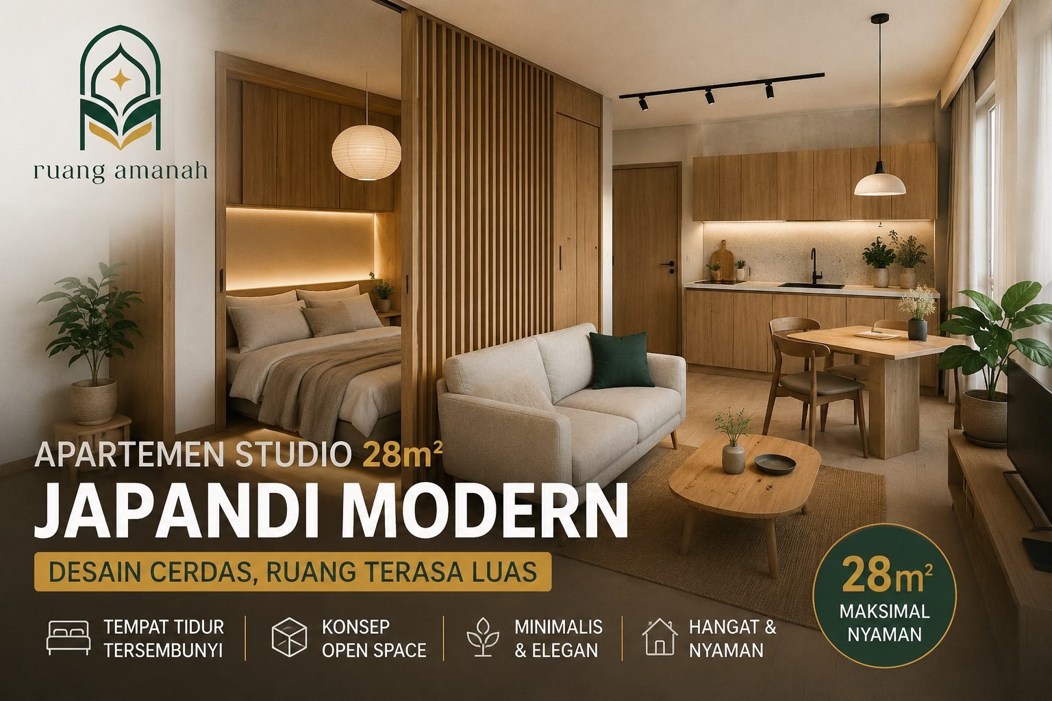 Desain Interior Apartemen Studio