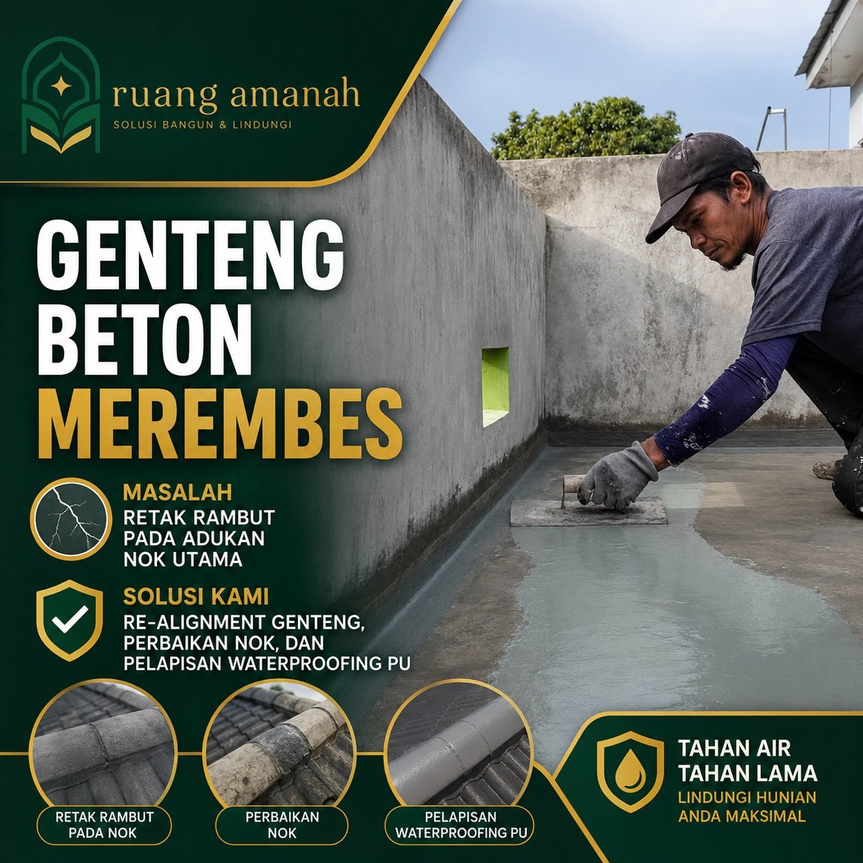 Perbaikan Genteng Bocor Bintaro