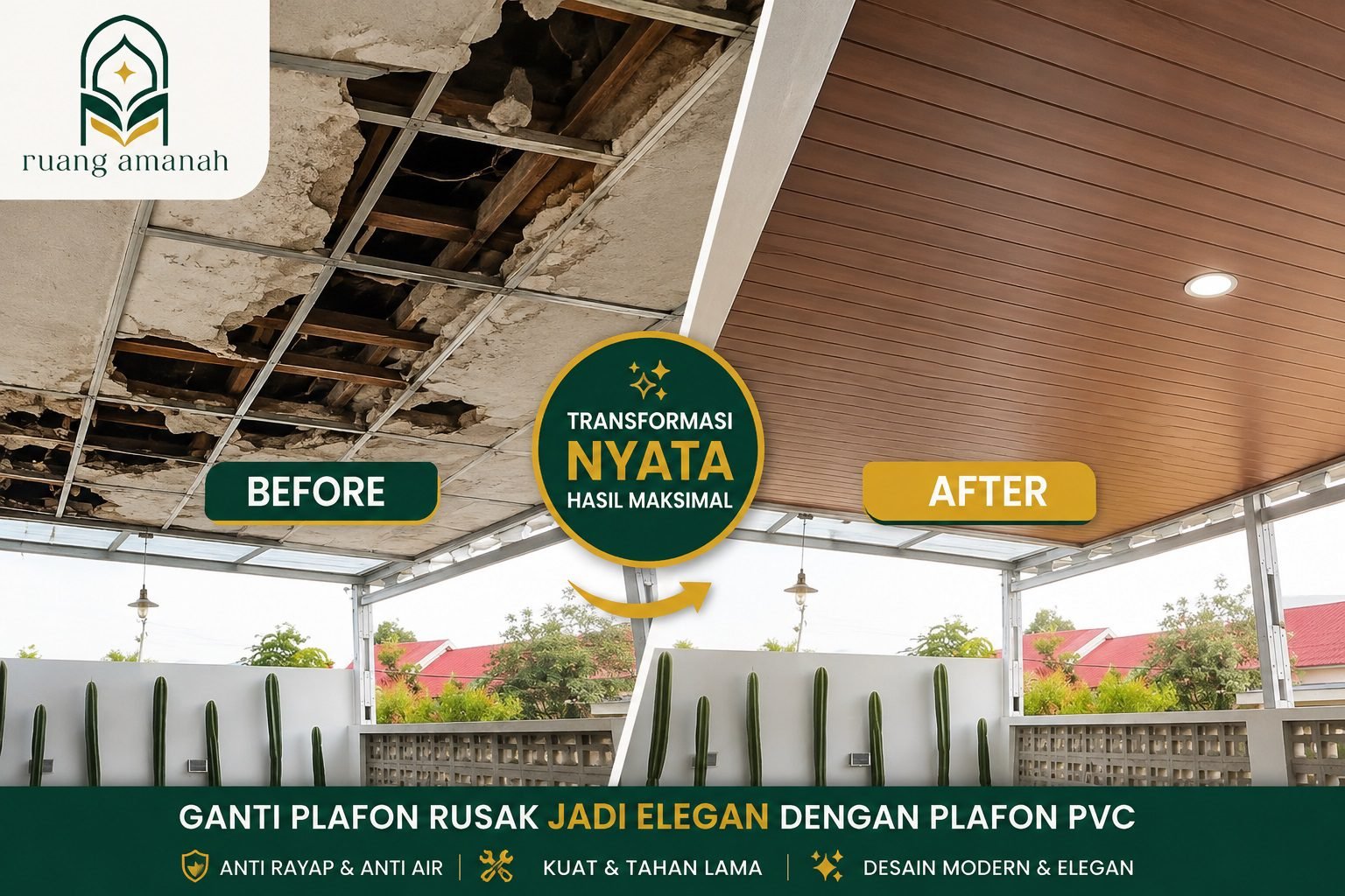 Penggantian Plafon PVC Pamulang
