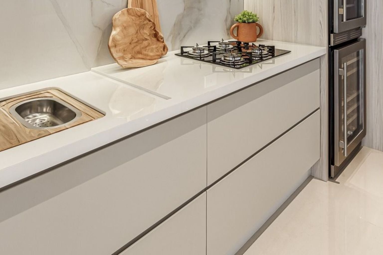 Dapur Marmer yang Elegan