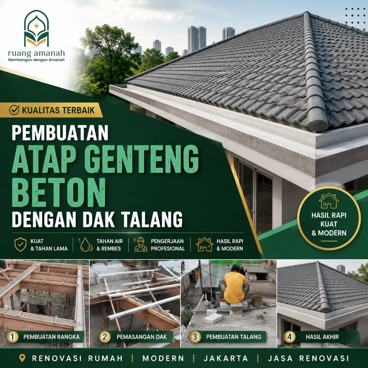 Proyek Renovasi Atap Rumah