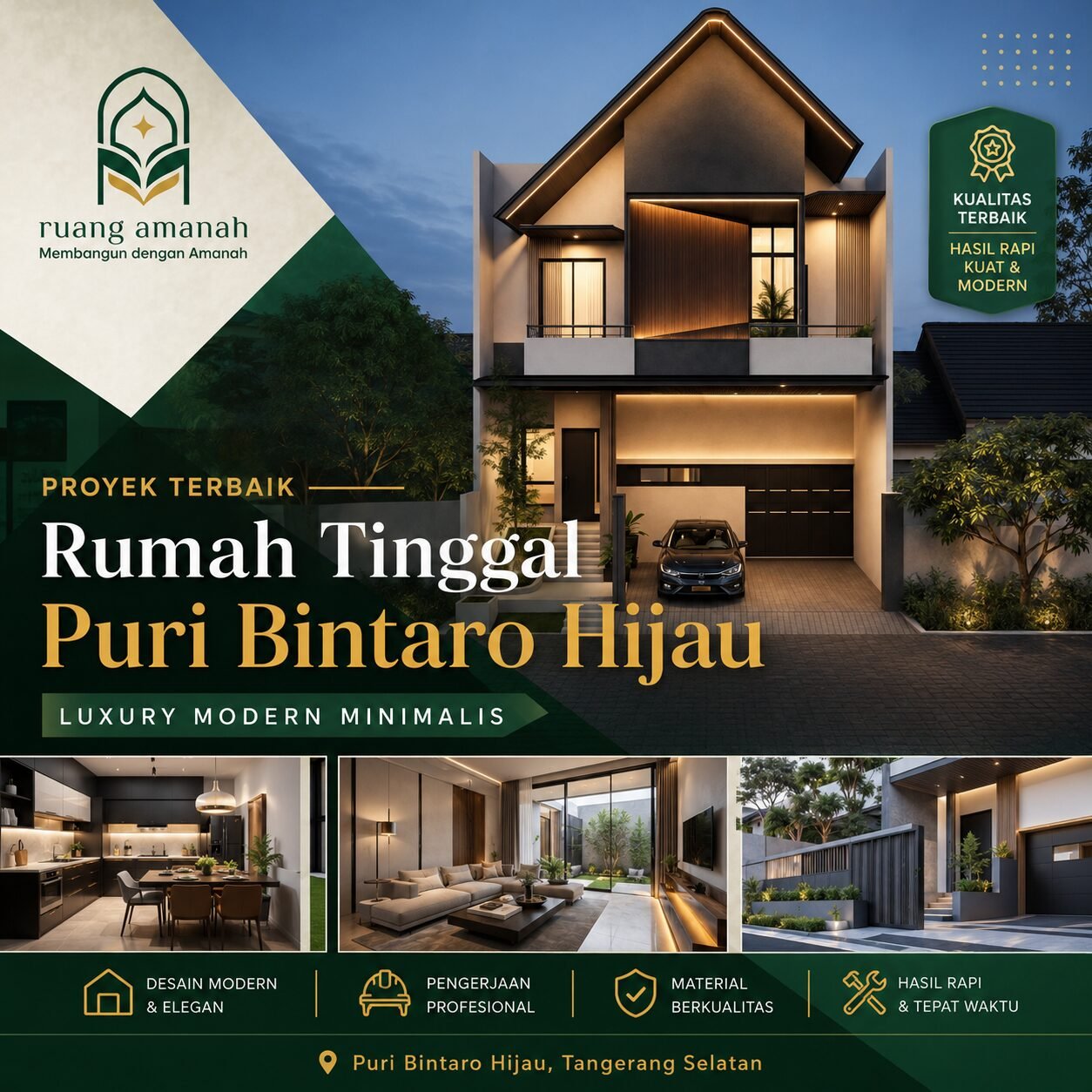 Proyek Rumah Tinggal Puri Bintaro Hijau Teh Diva