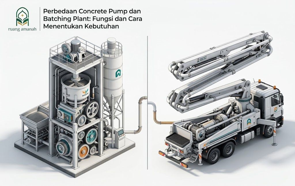 Perbedaan Concrete Pump dan Batching Plant