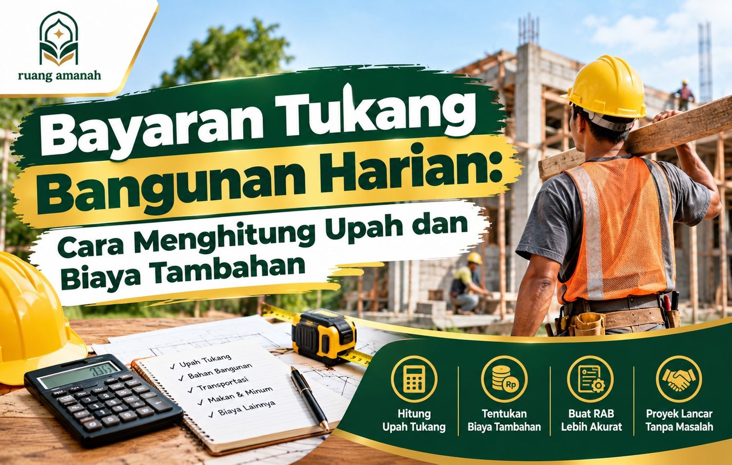 bayaran tukang bangunan harian