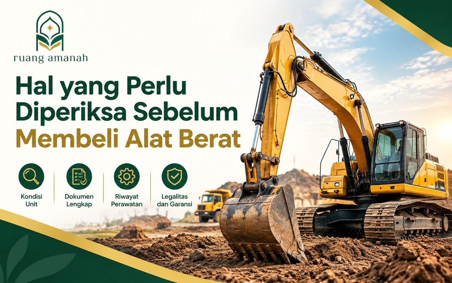 hal yang perlu diperiksa sebelum membeli alat berat