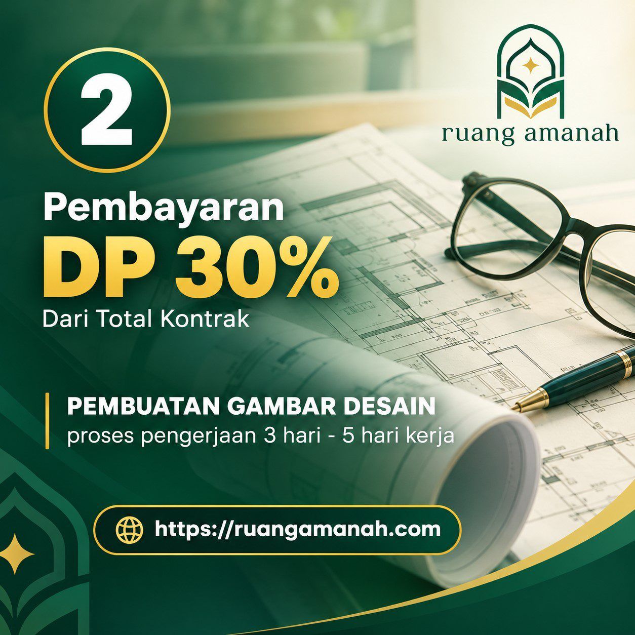 pembuatan gambar desain ruangamanah